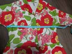 Retro Dress half Sleeves, Groovy Pattern, See Photos For Details