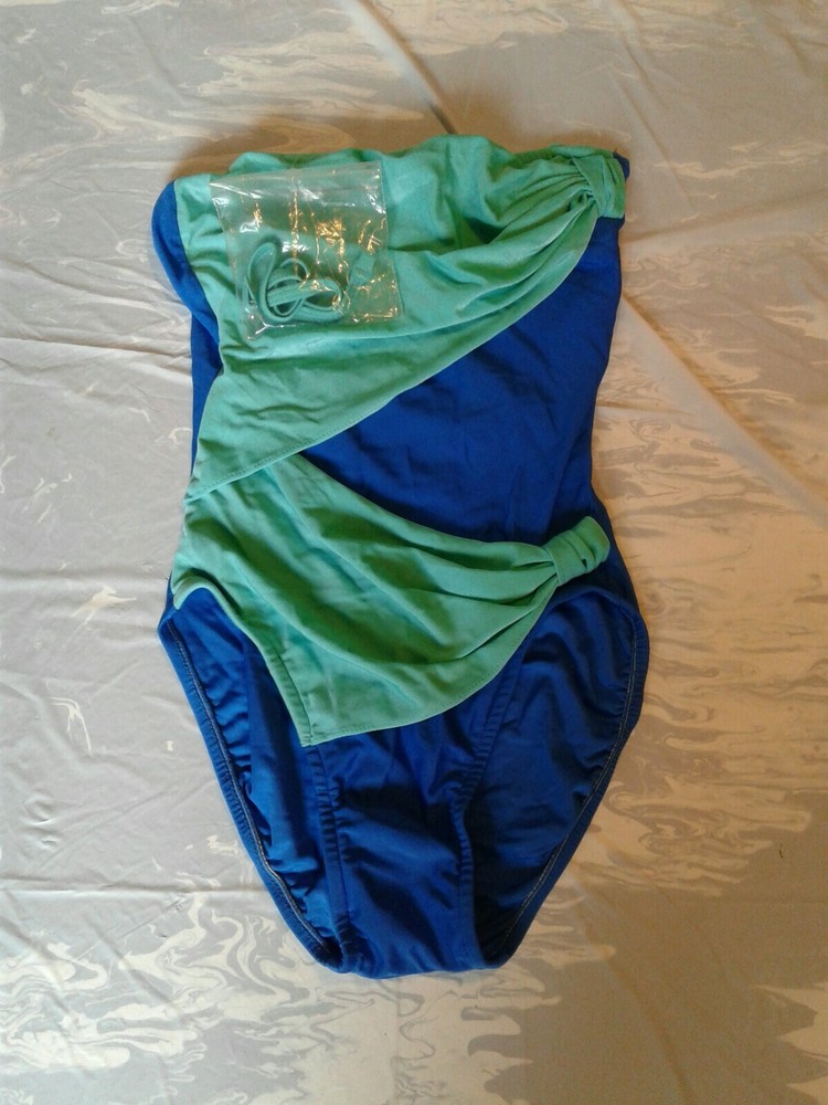 Vintage Oscar De La Renta Size 8 One Piece Swimsuit (cb43)