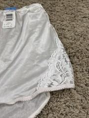 Vtg Vanity Fair Panties Size 9 Full Brief Lace Thigh Silky Nylon Granny XL