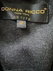 Vintage 90s Donna Ricco NY 2-Pc Dress Suit – Charcoal Gray Floral – Size 8P