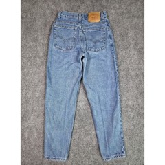Vintage 90s Levis 550 Relaxed Fit Tapered Leg Jeans Womens 8 Reg S Blue Denim