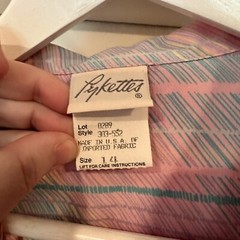 Vintage Pykettes Blouse Pink/Purple Size 14-see Description