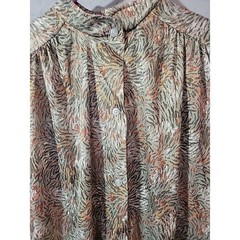 70s Vtg Handmade Size XL Shirt Standard Fit Tunic 1/2 Sleeve Lightweight Green