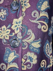 1990s Sandy Piano SPI 25 Floral Brocade Jacquard Evening Coat 90s Canada