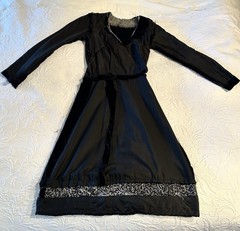 True Vintage 1930s Old Hollywood Glamour Silk Velveteen Beaded Evening Dress