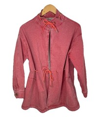 VTG Rare 80s 90s KENZO PARIS Pink Red Denim Jean Jacket Streetwear EU 36 / Small