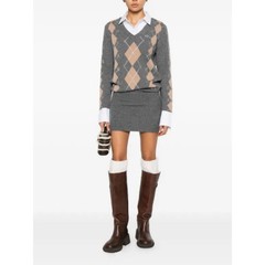 Retrofete Ornella argyle-pattern embellished dress