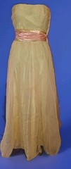 Vintage Strapless Prom Pinup Rockabilly Fred Perlberg Dress Chartreuse Sz S