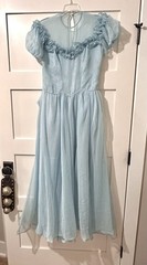 Rare 1940s Fred Perlberg Pale Blue Party Dance Gown XS/S – COSTUME OR REPAIR