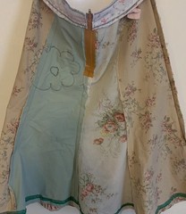 RARE 70s Vintage Hippy Skirt Home Sewn Unique made from pillow cases & sheets