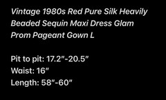 Vintage RARE 1980s Silk Heavily Beaded Sequin Dress Prom Pageant Gown Sz L