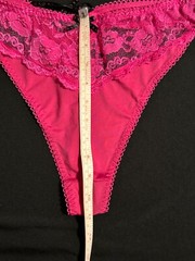 Vintage XOXO Y2K Floral Lace String Bikini Thong Lingerie Barbie Pink 3X