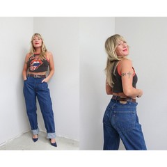 1980’s Vintage Levi’s Blue 505 Straight Leg Jeans Women’s LG XL 36″ 37″ Waist