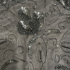 Vintage Stenay Beaded Silk Top Womens XL Sequins Black Formal Party Attire