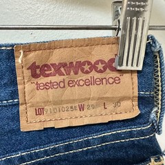 Vintage Texwood Bell Bottom Flare Jeans Dark Wash High Rise Blue Denim 70s Style