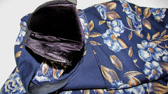 VTG NWT Coco Bianco Floral Maxi Dress Faux-Jacket Rayon Navy-Blue Floral Wm. 12