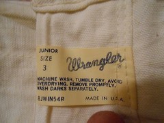 Womens True 70s Vintage Wrangler Denim Khaki Beige Jean Pants sz 3 Juniors 22.5″