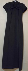 VTG 90s Night Way Collections Black Maxi Slit Dress, U.S.A. TRAD Goth, Y2K