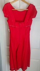 Vintage 1950s Gallina California Red Wiggle Pinup Dress | Rockabilly Retro