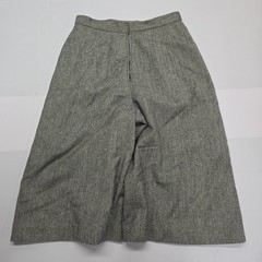 Vintage Herringbone Vest and Culottes Set Gray Black Tweed Academic 2 Piece Suit