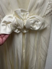Vintage Off White Creme Lace Scott Mcclintock Long Gown Dress 8