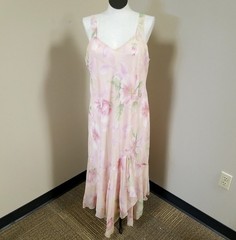 Vintage R&M Richards Pink Lightweight Floral Jacket & Dress Formal Outfit Set