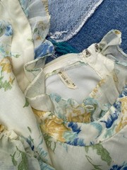 70s Vintage Floral Ruffle Prairie Maxi Dress Cottagecore Boho Romantic Small 26W