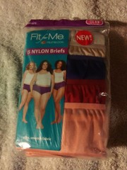 Sz 13 fruit of the loom 100% nylon Brief panties 5 Pack Silky Soft