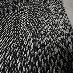Adrienne Vittadini Sport Vintage Maxi Skirt Maxi Geometric Snake Look Plated USA