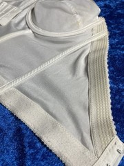 Vintage Vassarette Bra 36b Shiny White Nylon Longline Bustier Lingerie