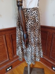 Vintage 1990s/Y2K Star Vixen Leopard Print Grunge Glam Circle Skirt