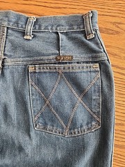 Vtg 70s-80s Wrangler Jeans Talon Zipper Womens 32×34 (29×33) Denim USA Made