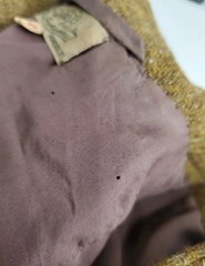 Vtg 50s Peacoat Blazer Crop Wool Tweed 42 EU Brown Austria Handmade Preppy READ