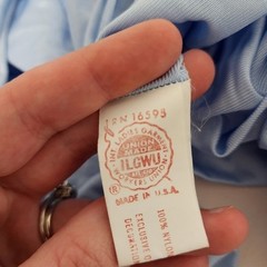 Vintage Flair Union Made Powder Blue Nylon Sleepwear Kimono Robe