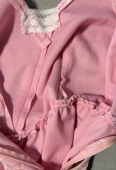 Vintage Women’s Toni Todd Pink Textured Sleeveless Formal Maxi Dress With Belt