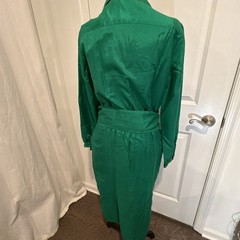 💥Modern Couture~VTG💚💯Silk Modern Dress Cocktail/Resort/Work/Y2K/Statement EUC