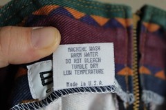 Vtg Be Bop Clothing 3 Aztec Print 100% Cotton High Waist Pencil Skirt USA