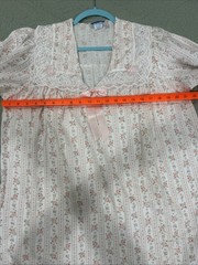 Vintage Stardust Cotton Flannel Floral Nightgown Lightweight Cottagecore Size S