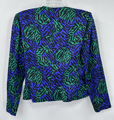 vintage 90s Y2K 2 piece skirt suit business 8 green purple office siren