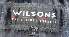 Wilsons The Leather Experts Leather Bomber Jacket Men SZ-Large Black Motorcycle