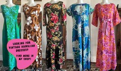 Vintage 1950s Vamp Black Hawaiian Mermaid Fishtail Maxi Dress Floral Barkcloth W