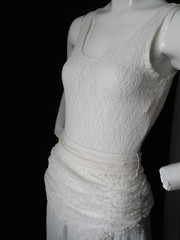 Fredericks of Hollywood VTG 70’s Rare Very Pretty Cream Color Nylon Lace Dress M