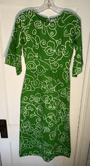 Vintage KAHALA Hawaiian for Liberty House Green Floral Dress 70’s Size 4-6. e34