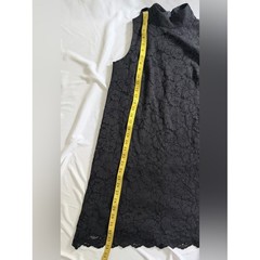 NWT Vineyard Vines XS Black Lace Swing Dress High Neck Bow Preppy Dark Coquette