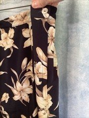 Vtg 90s Jaclyn Smith Floral Skirt Blouse Set Plus 24W 26W Navy Lily Flowy Summer