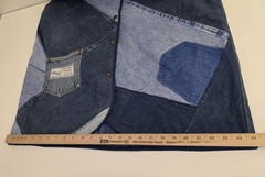 vintage 80s denim patchwork vest size 3XL handmade unisex Angelique’s Originals