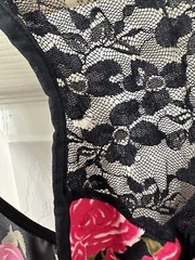 Y2k Lace Babydoll Floral S Slip Dress Cottage Core Dk Fairy Feminine Whimsigoth