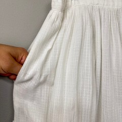 Vintage Handmade Lace Midi Skirt Womens L Ivory Crochet Tiered Prairie Bohemian