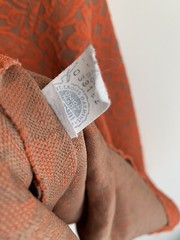 M Vintage College Girl New York Orange Matelasse Paisley Scooter Mod 60s Retro