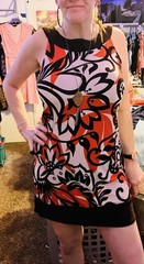 Y2k Vintage B.Smart 70’s Inspired Orange, Brown Floral Mini Dress, Size 3/4